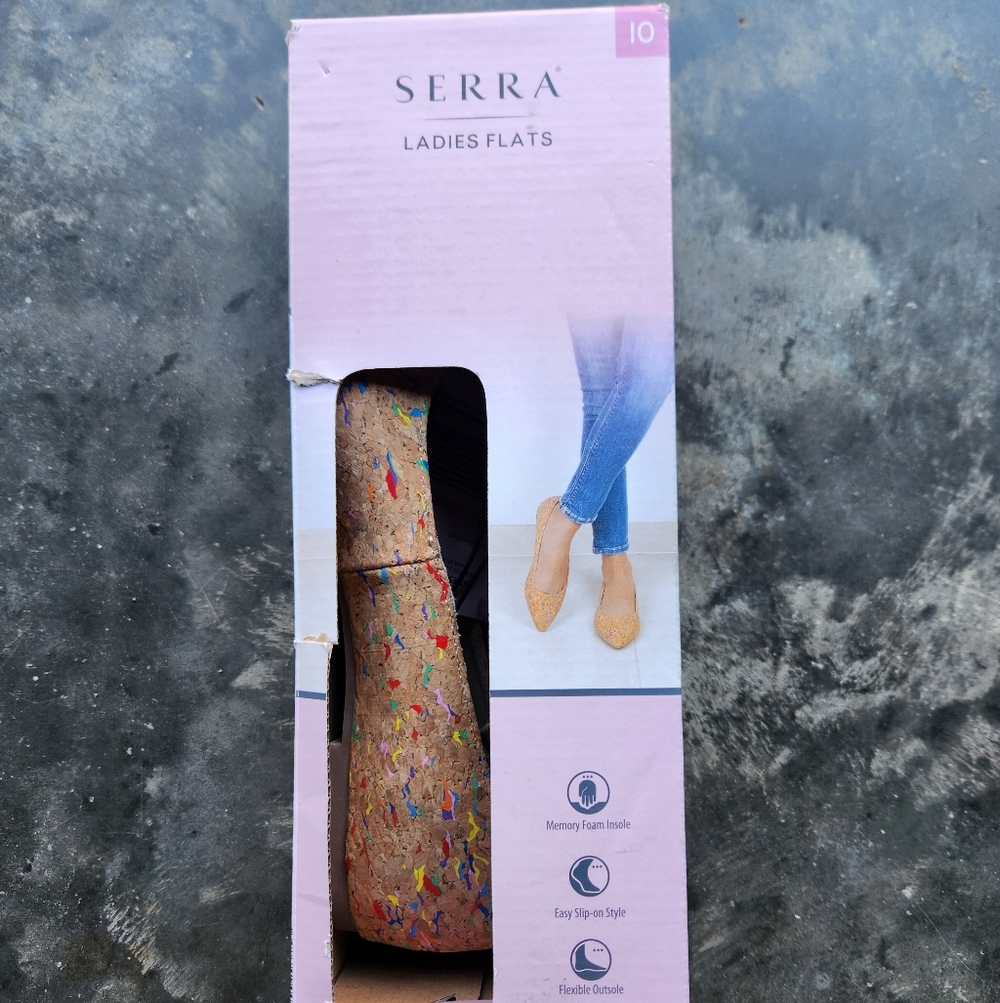 Serra Cork Flats with Multicolor Confetti